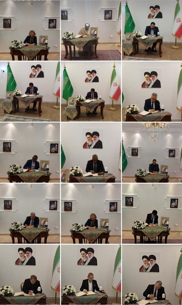  امضای دفتر یادبود جانبختگان بندر شهید رجایی در عربستان سعودی