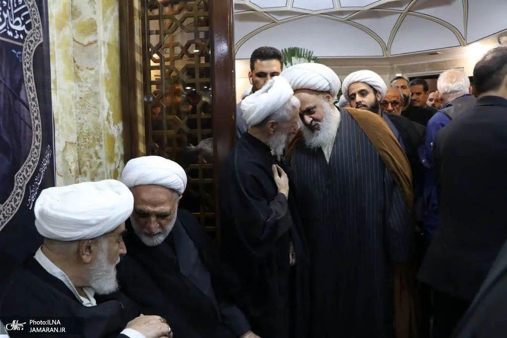  رییس دفتر و دستیار آیت‌الله خامنه‌ای به همراه دادستان منصوب ویژه روحانیت در مراسم فوت پسر شیخ_کاظم