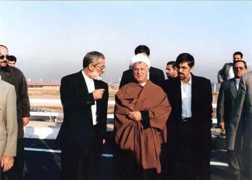 اکبر هاشمی رفسنجانی و غلامحسین کرباسچی