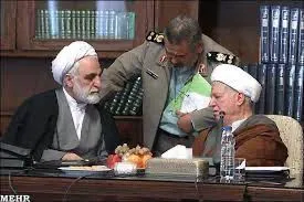 اکبر هاشمی رفسنجانی و غلامحسین محسنی اژیه