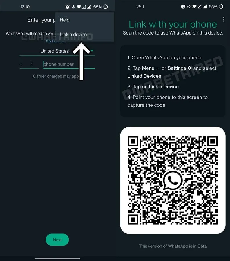 واتس‌اپ بتا امکان استفاده از یک اکانت روی دو گوشی را آزمایش می‌کند