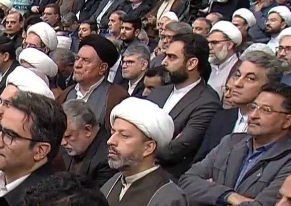 حضور ساداتی نژاد وزیر اسبق کشاورزی در سخنرانی امروز رهبر جمهوری اسلامی