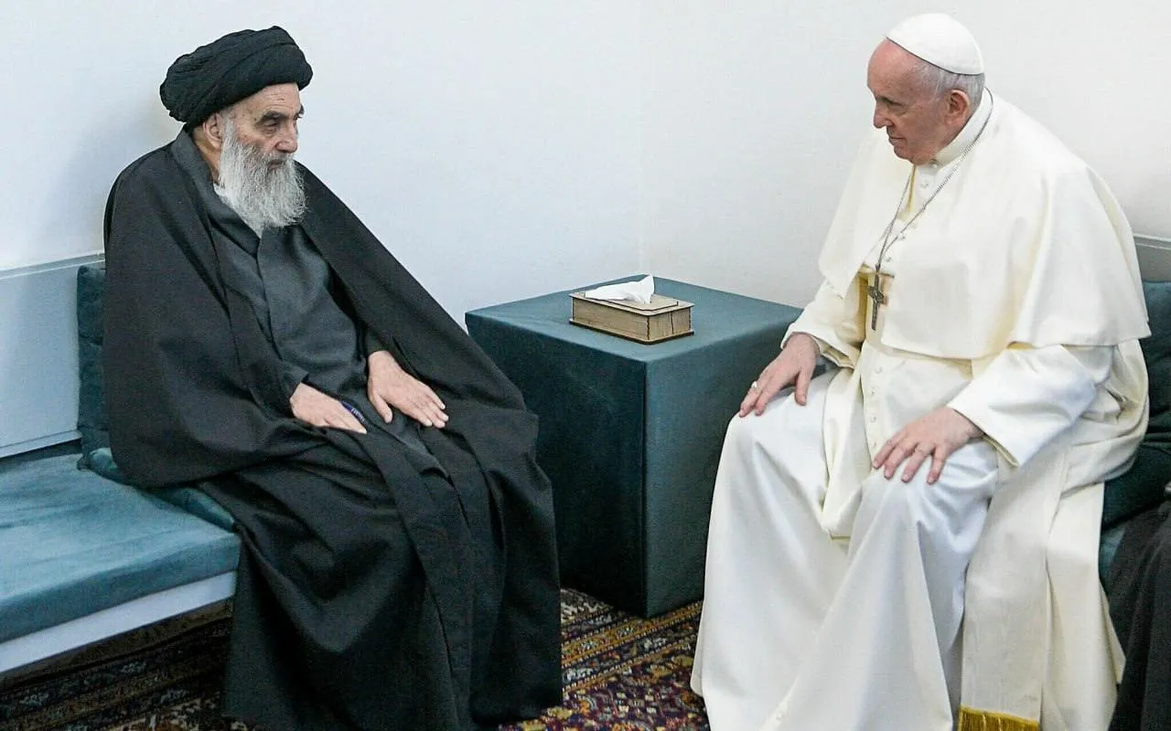  آیت الله سیستانی درگذشت پاپ فرانسیس را تسلیت گفت