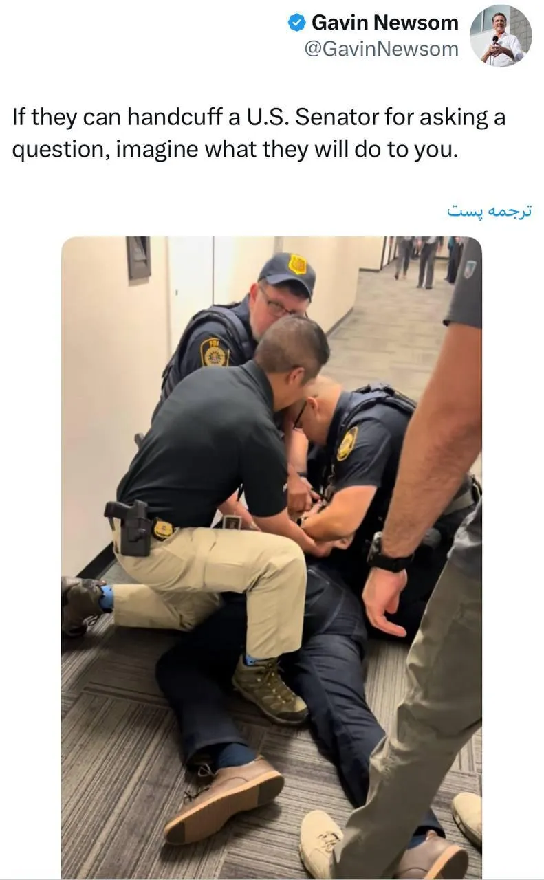 با سناتور این طور برخورد می کنند، فکرش را بکنید با شما چه می کنند