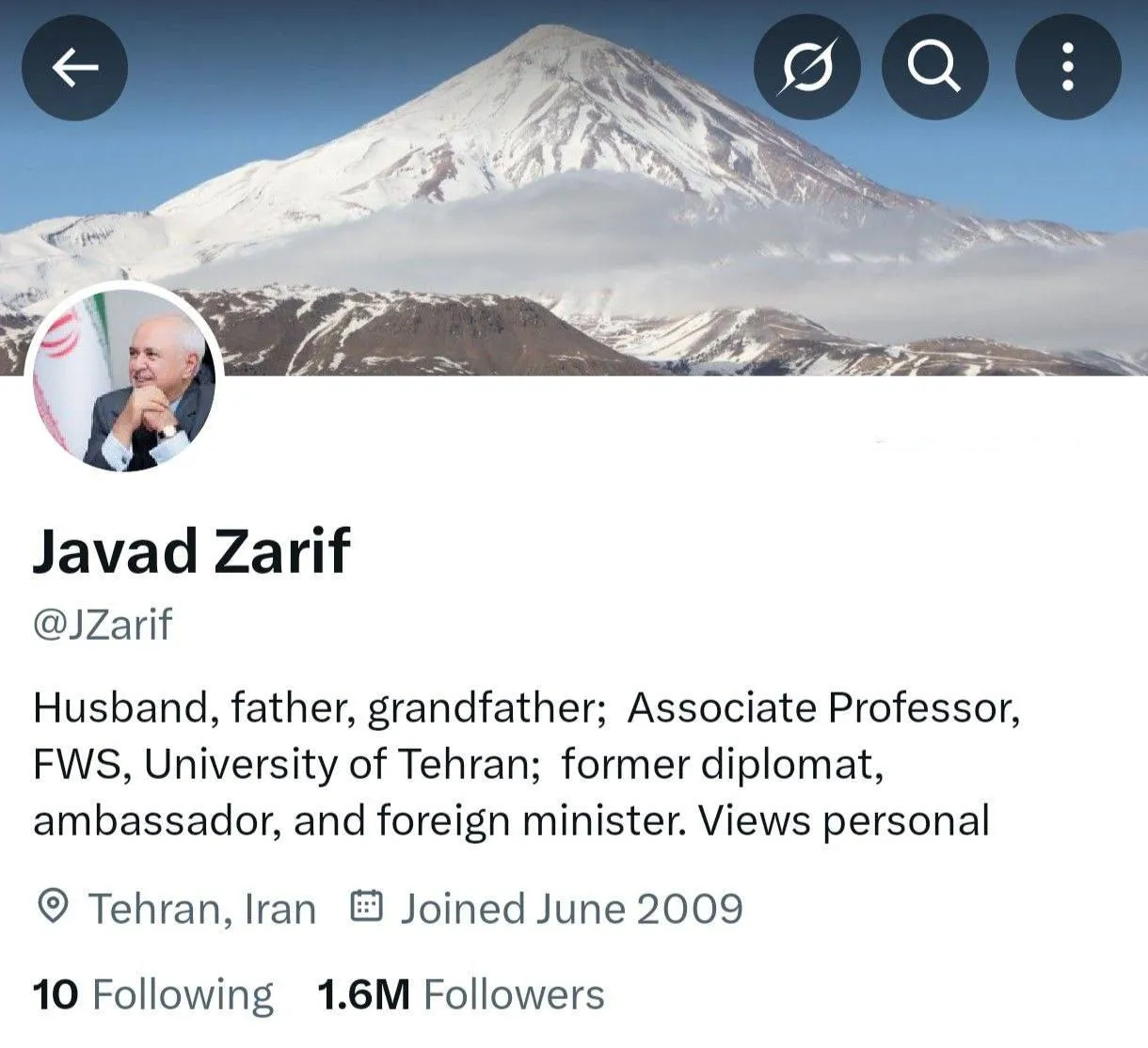 پس از اظهارات ضدصهیونیستی ظریف، تیک آبی صفحه او با ۱.۶ میلیون دنبال‌کننده در ایکس برداشته و دسترسی او نیز محدود شد/ جماران