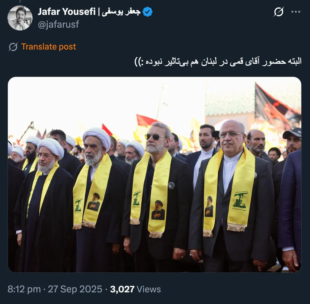 میشد با بیماری دکتر ولایتی، آقایان حجازی یا محمدیان بروند اما خودِ رییس دفتر رفت