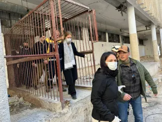 آنا بیربروک وزیر خارجه آلمان در دمشق از زندان صیدنایا بازدید کرد