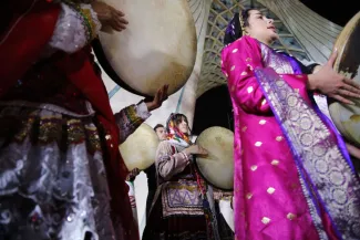 تصاویر خبرگزاری آناتولی ترکیه از جشن نوروز در میدان آزادی تهران