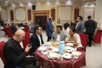 مراسم افطاری اعضای ستاد مرکزی و ستاد تهران انتخابات مسعود پزشکیان در تالار آبگینه