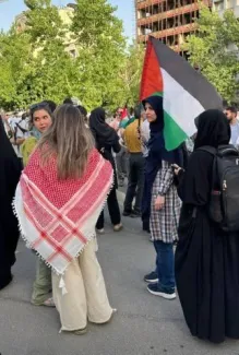  تصاویری از تجمع‌ «برای فلسطین» در دانشگاه تهران