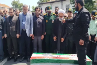 مراسم وداع با پیکر سرباز مدافع وطن پارسا شکوهی