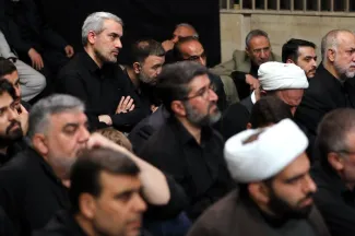 سید علی مدنی زاده وزیر جدید امور اقتصادی ودارایی در مراسم عزاداری حسینیه دفتر آیت‌الله خامنه‌ای