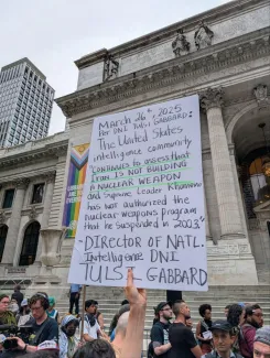 تصاویری از تظاهرات در حمایت از ایران در نیویورک