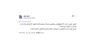  خیلی موارد دیگر را هم فعلا کسی/کسانی به مصلحت پیگیری نمی کنند