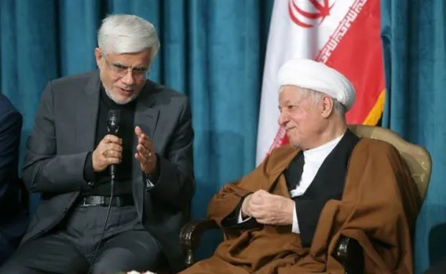 اکبر هاشمی رفسنجانی و محمدرضا عارف