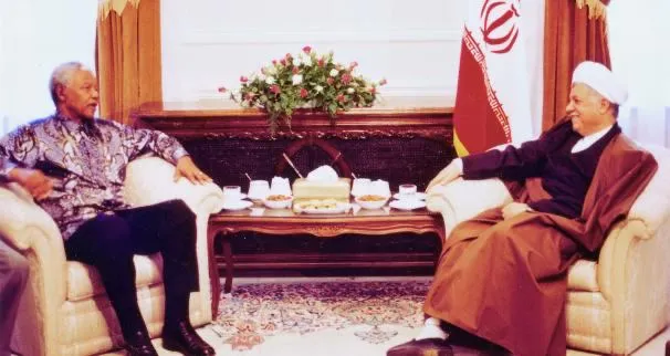 اکبر هاشمی رفسنجانی و نلسون ماندلا