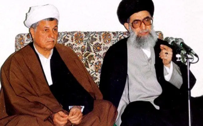 اکبر هاشمی رفسنجانی و سید علی خامنه‌ای