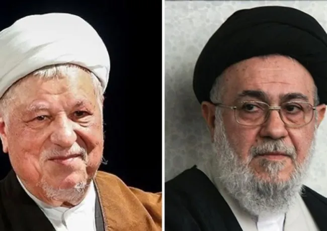 اکبر هاشمی رفسنجانی و سید محمد موسوی خوئینی‌ها