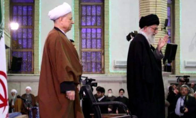 اکبر هاشمی رفسنجانی و سید علی خامنه‌ای