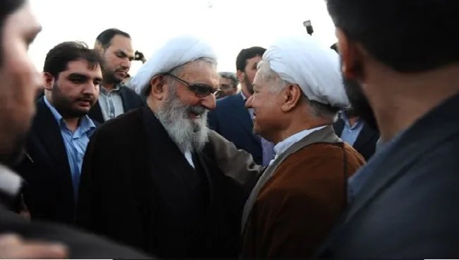 اکبر هاشمی رفسنجانی و عباس واعظ طبسی