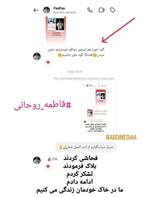 فحاشی فاطمه روحانی، ملی‌پوش سابق جمهوری اسلامی که به تازگی به آلمان پناهنده شده.