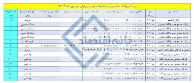  وام‌های عجیب بانک ملی به اشخاص زیرمجموعه خود