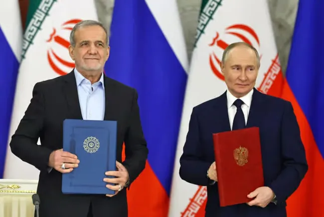 پوتین و پزشکیان توافقنامه مشارکت راهبردی جامع بین روسیه و ایران را امضا کردند