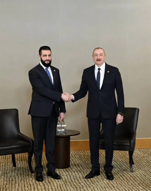 دیدار علی‌اف با الشرع
