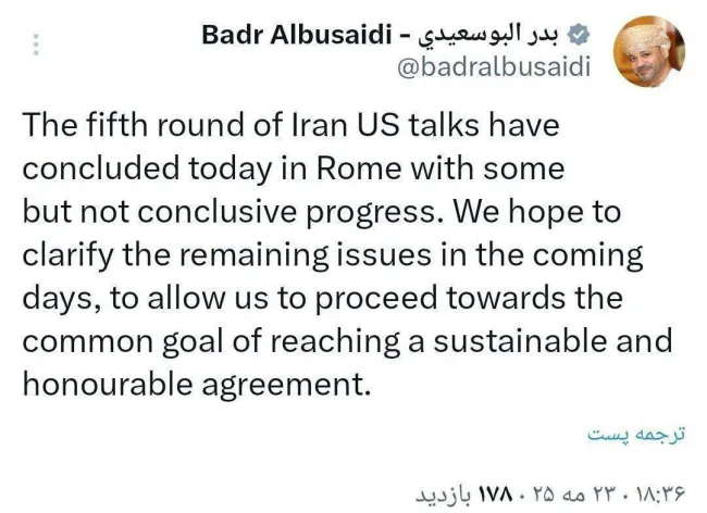  بدر ابوسعیدی  / مذاکرات پیشرفت داشت