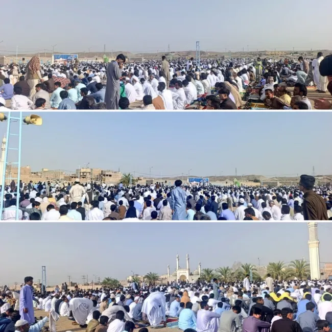  برگزاری مراسم نماز عید قربان اهل‌سنت ایرانشهر