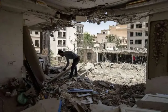  ویرانی زندگی همسایه دکتر طهرانچی در حمله اسرائيل 