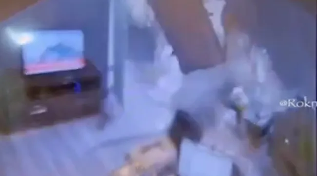  تصاویر دوربین مدار بسته مغازه از لحظه انفجار  پس از حمله اسرائیل به تجریش