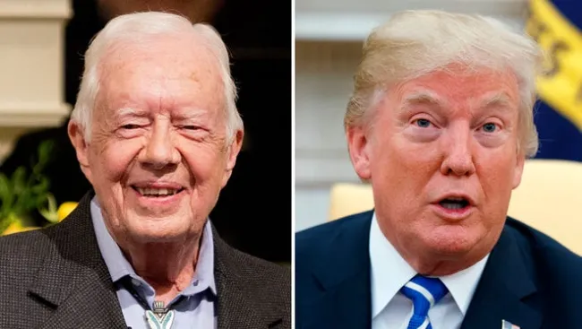  کنایه ترامپ به کارتر: اگر به یاد داشته باشید، سالها پیش، آنها هلیکوپتر هایی برای رهایی گروگان از ایران فرستادند که همه آنها با یکدیگر برخورد می‌کردند. فاجعه بود! 