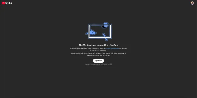  تنها دو ساعت پس از آخرین یادداشت درباره فساد بزرگ و چند لایه اما مکتوم گروه مالی زاویه، پنجمین کانال یوتیوبی عبدی مدیا با حمله سایبری از دسترس خارج شد