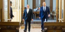  استقبال لاوروف از عراقچی در ساختمان تشریفات وزارت خارجه روسیه
