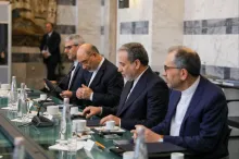 دیدار و گفتگوی سید عباس عراقچی وزیر امور خارجه جمهوری اسلامی ایران و آنتونیو تایانی وزیر امور خارجه ایتالیا در رم