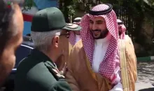 ویدئویی از کاروان حفاظت بن‌سلمان، فرزند پادشاه سعودی در عباس‌آباد تهران